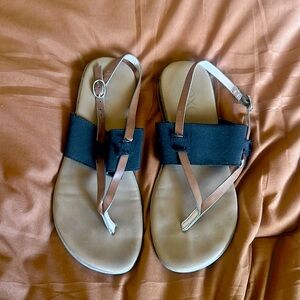 Xoxo brown and black sandals